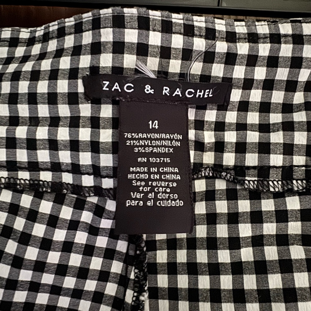 Zac & Rachel Monochrome Gingham Skirt